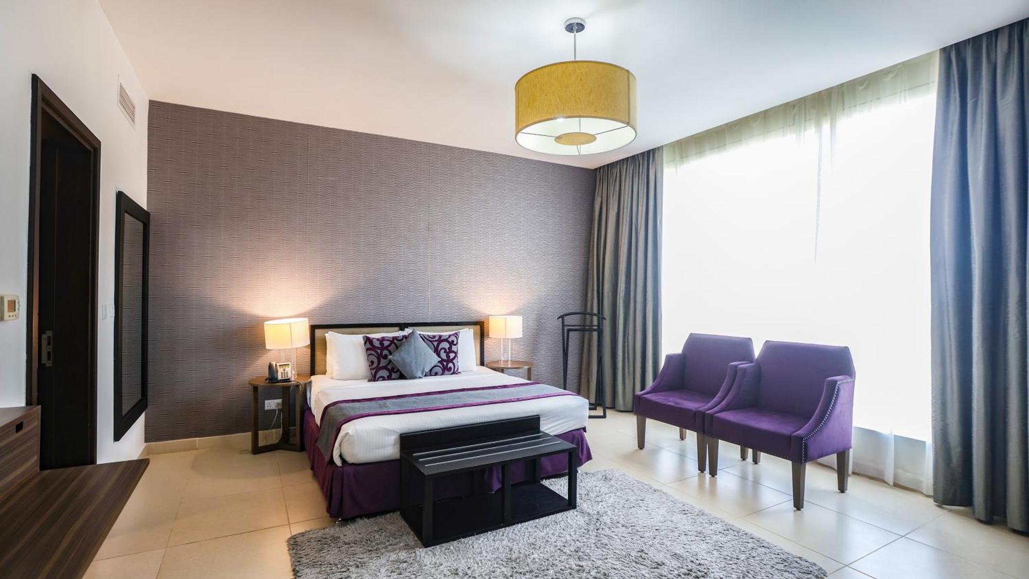 Nassima Tower Hotel Apartments Dubai Exterior foto A bedroom at the hotel